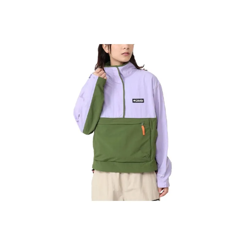 Columbia Jackets Women's Purple Green Patchwork-3