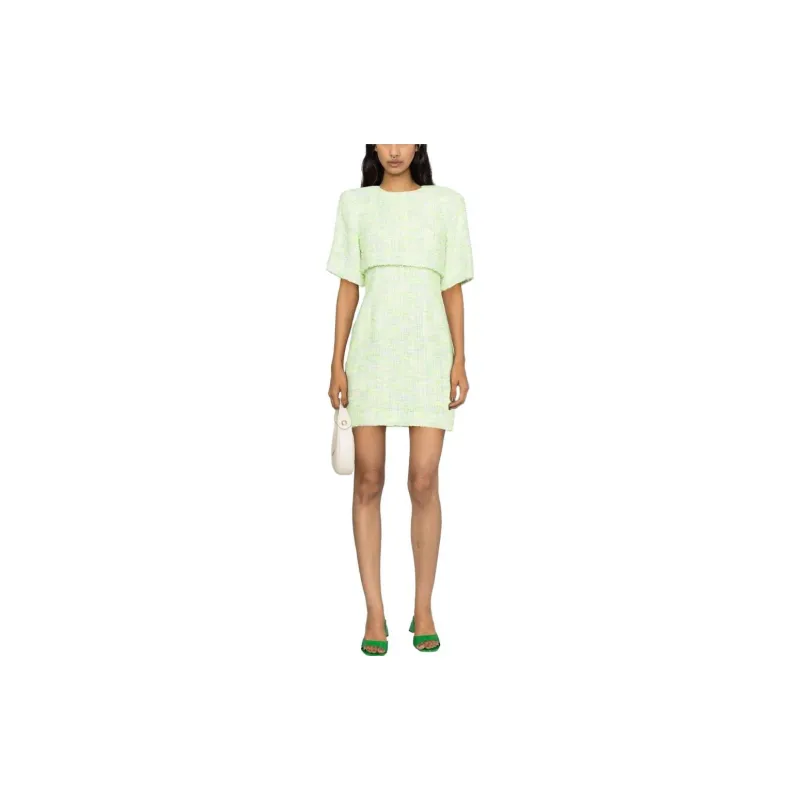 Sandro Short Sleeved Dress Women's Light Green-1
