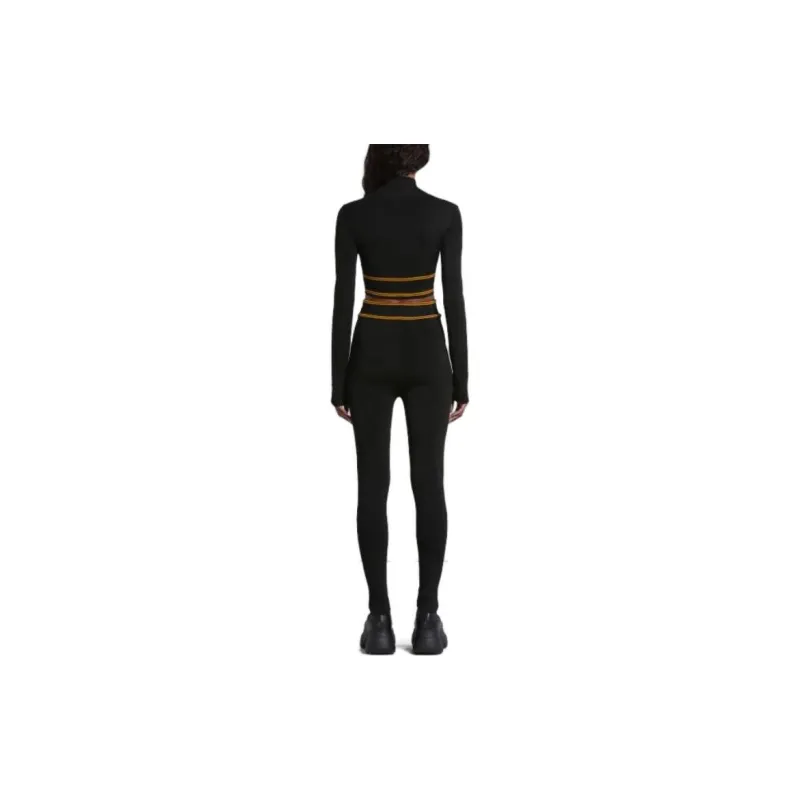 MARNI Logo Waistband High Waist Trousers-2