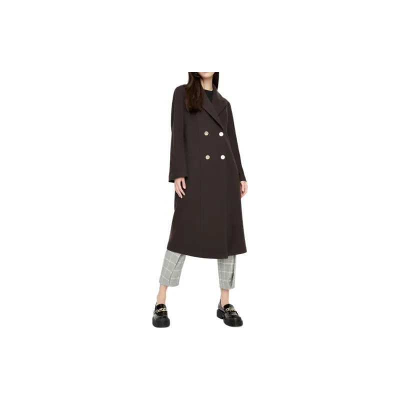 ARMANI EXCHANGEAE FW22 Coat Women's Dark Coffee-5