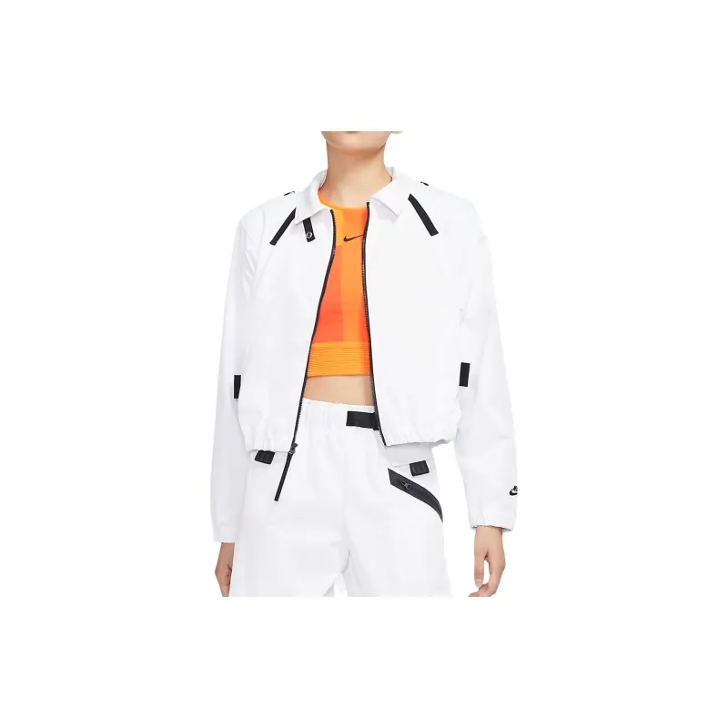 Nike Sportswear Women's Breathable Sport Zip-Up Jacket White-2