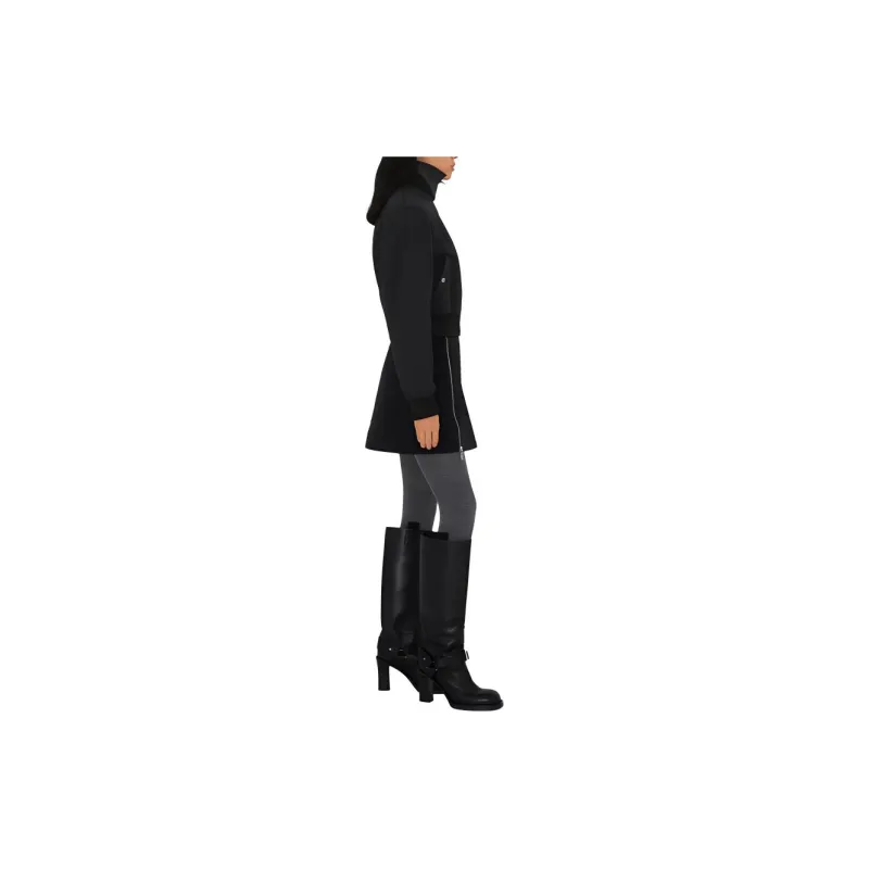 Burberry Quilted Cropped Bomber Jacket 'Black'-4