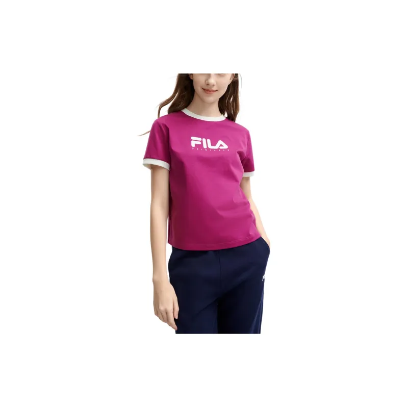 FILA ORIGINALE Regular T Shirt Women's Rosy Red-3