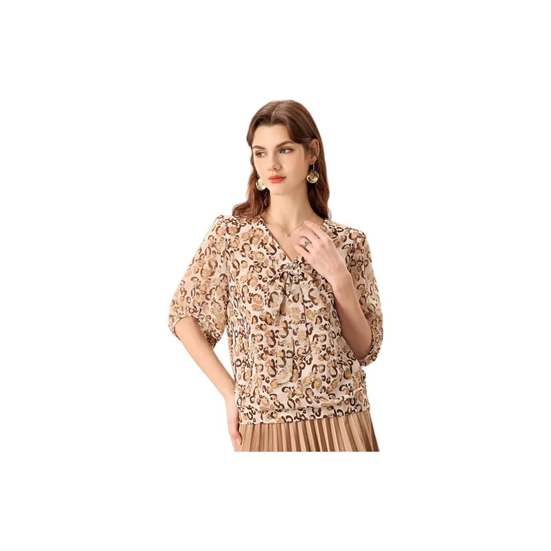 FENHONGMALI Shirt Women's Camel-1