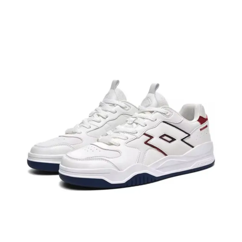 LOTTO Slip Resistant Low Top Skateboard Shoes Unisex White-1