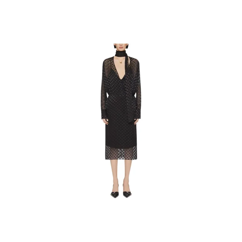 Givenchy Polka Dot devoré Skirt-2