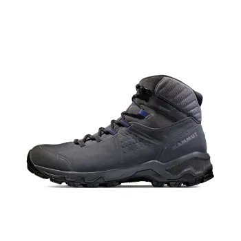 MAMMUT Mercury 4 Anti Slip Wear Resistant Mid Top Hiking Shoes Men's Gray Blue