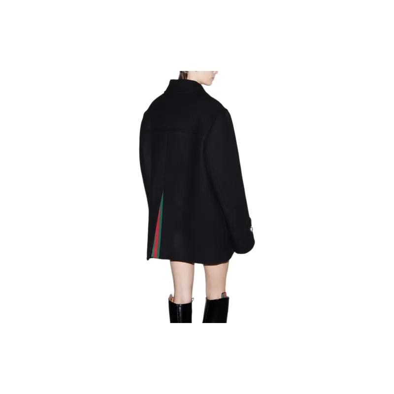 GUCCI Batavia Collared Button Up Coat-2