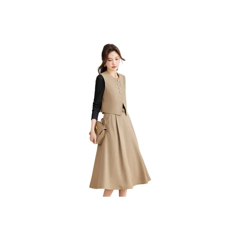 TERRE BLEUE Skirt Set Women's Khaki-1