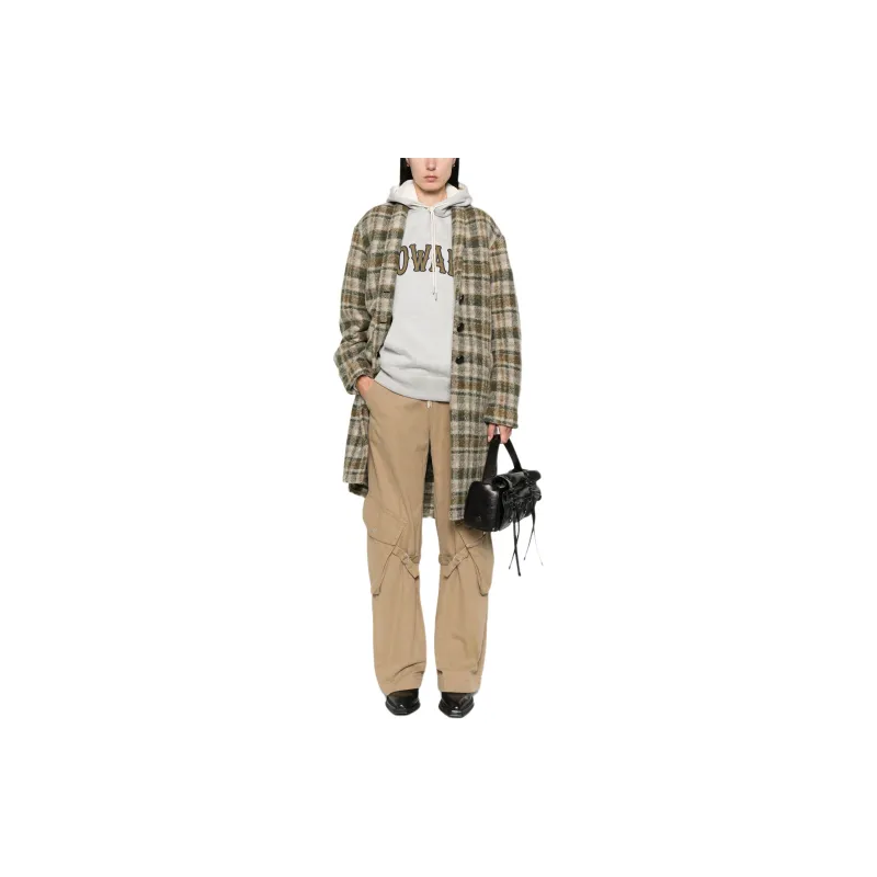 ISABEL MARANT ETOILE Long Sleeved Checked Coat-1