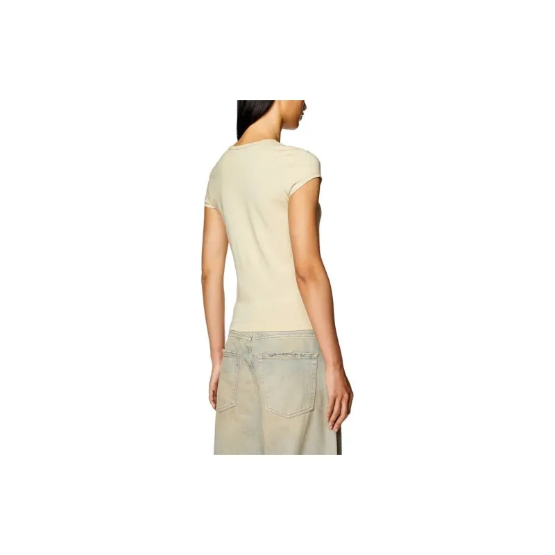 DIESEL Regular T Shirt Women's Beige Yellow-1