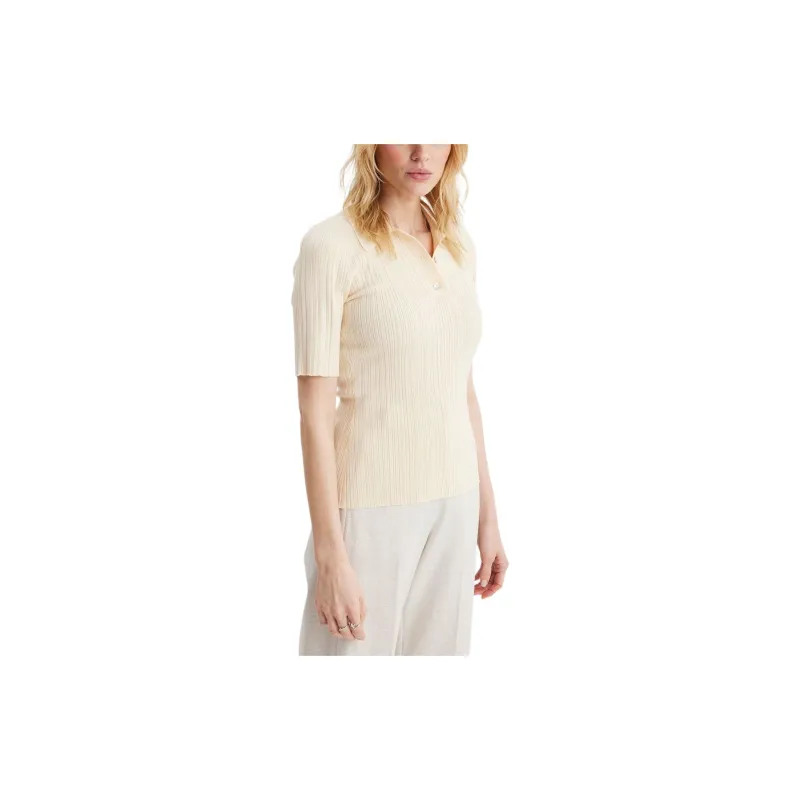 HOLZWEILER Polo Shirt Women's Light Yellow-2