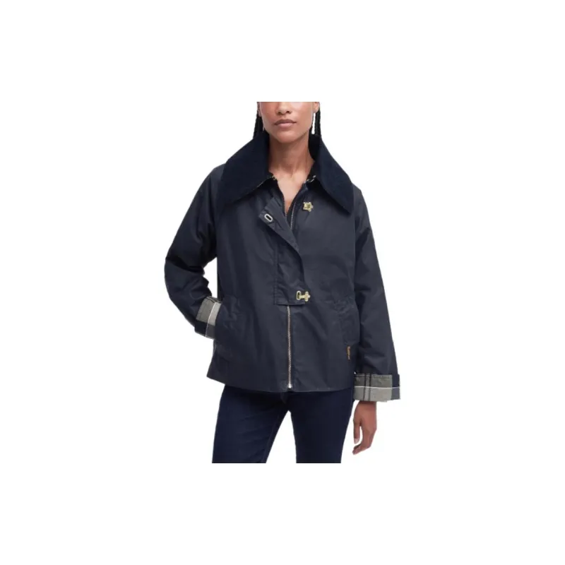BARBOUR Drummond Waxed Jacket Jackets Coats Women's Blue-4
