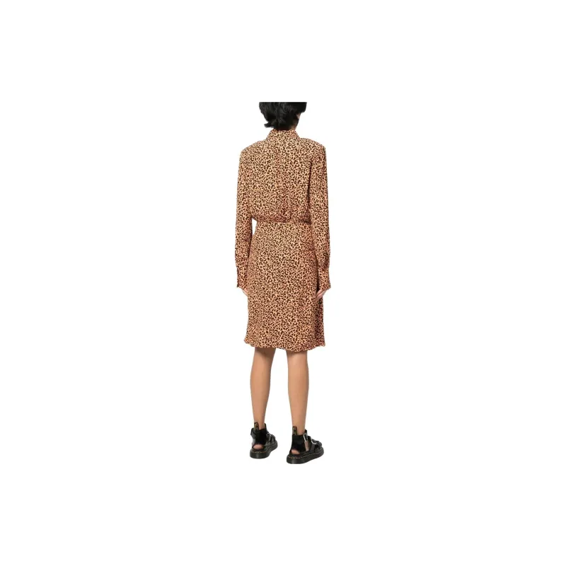 KARL LAGERFELD / Karl Lagerfeld Jeans Leopard print Tie waist Shirtdress-2