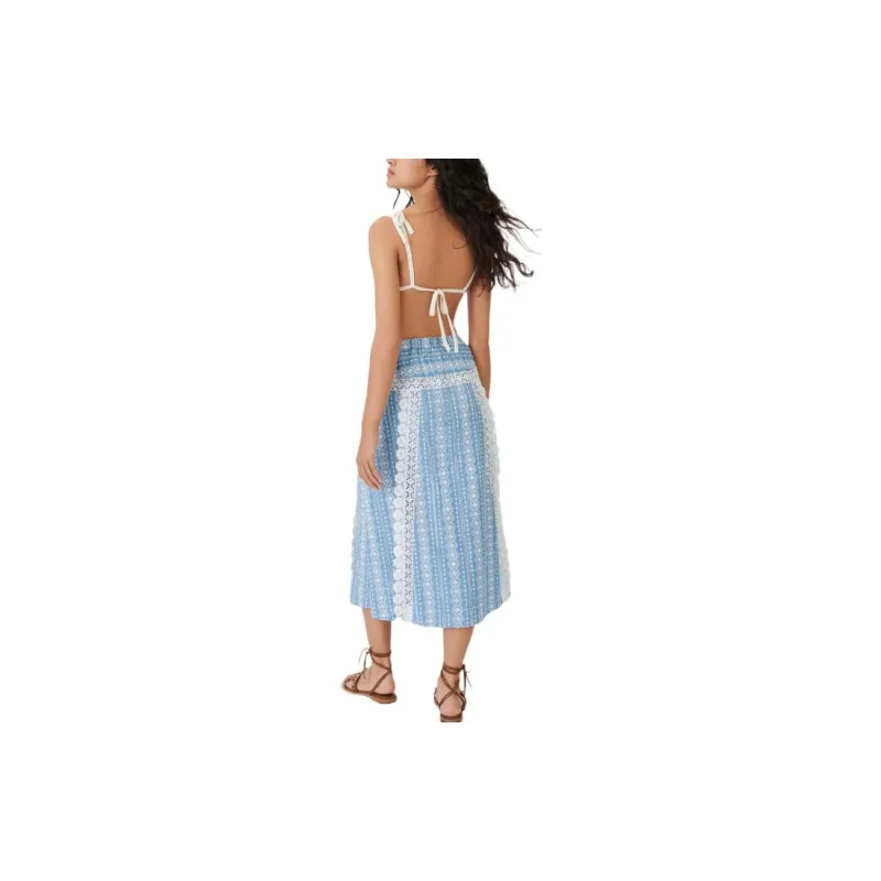 Maje Casual Long Skirts Women's Light Blue-3