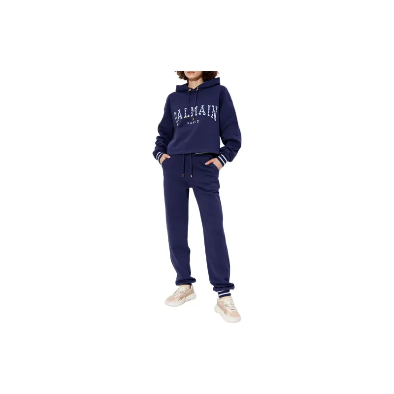 BALMAIN Logo Detailed Drawstring Sweatpants-1