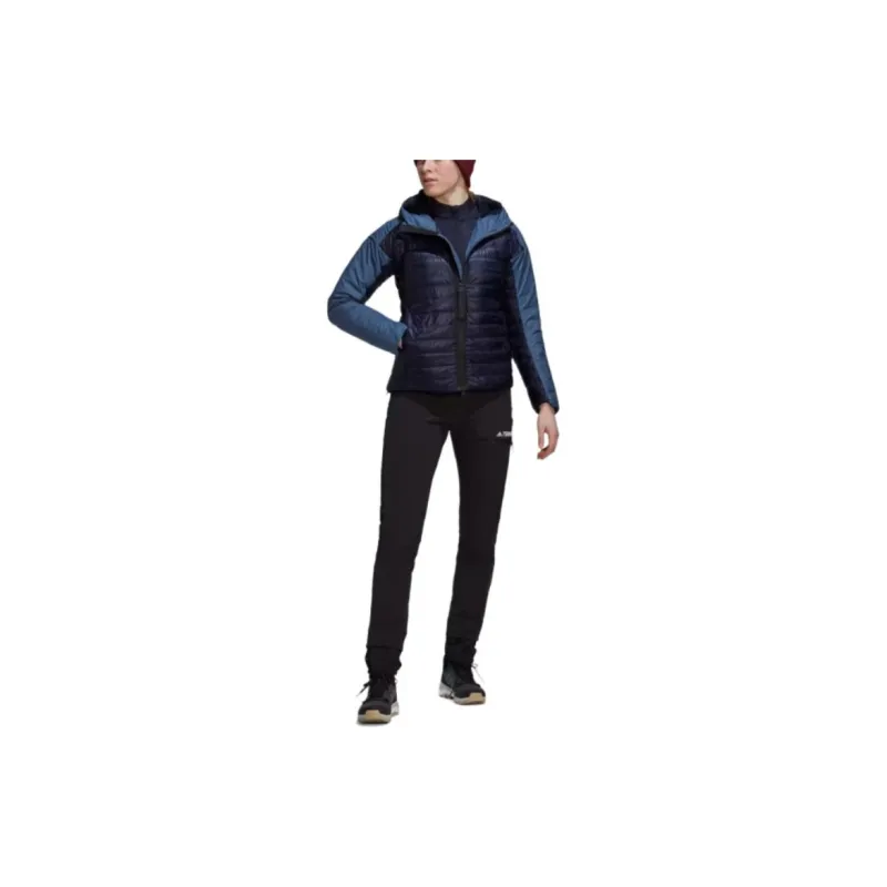 Adidas TERREX MYSHELTER DOWN HOODED JACKET Jackets Coats Women's Dark Shadow Chestnut/Dark Shadow Red-4