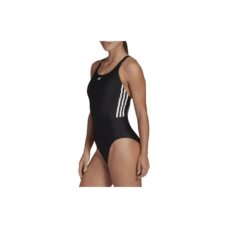 Adidas Mid 3 Stripes Swimsuit One Piece Swimsuit Women's Black-1