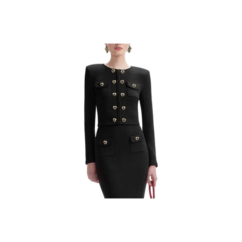 Self portrait Jackets Coats Women's Classic Black-2