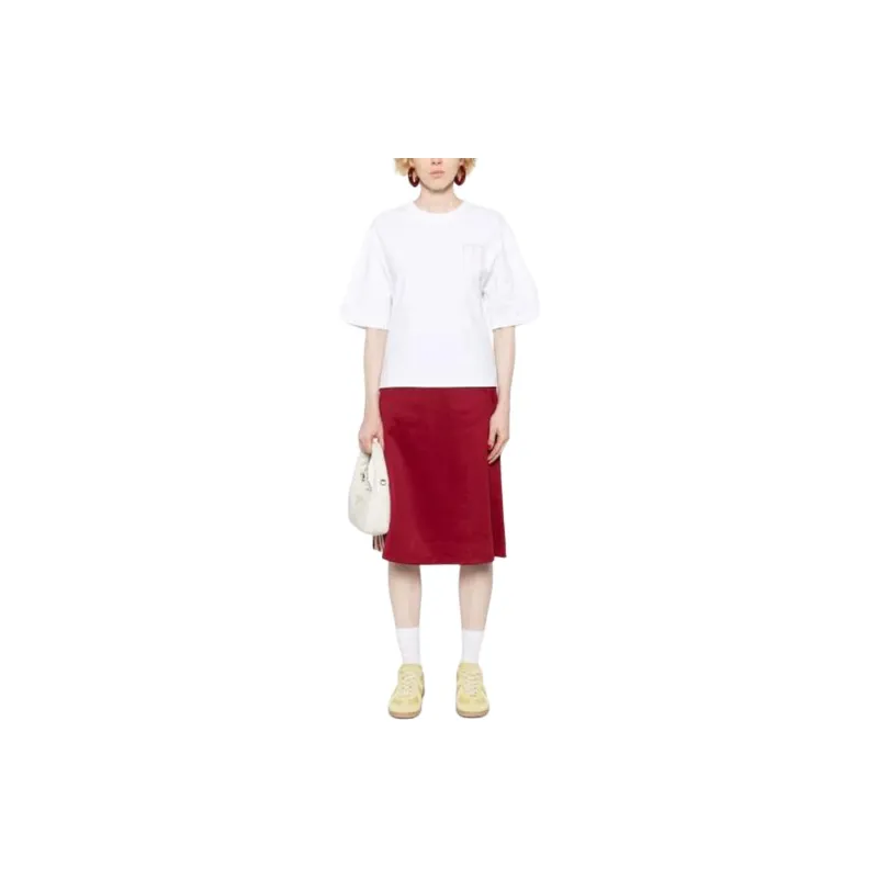 GANNI Logo Embroidered Crewneck T Shirt-1