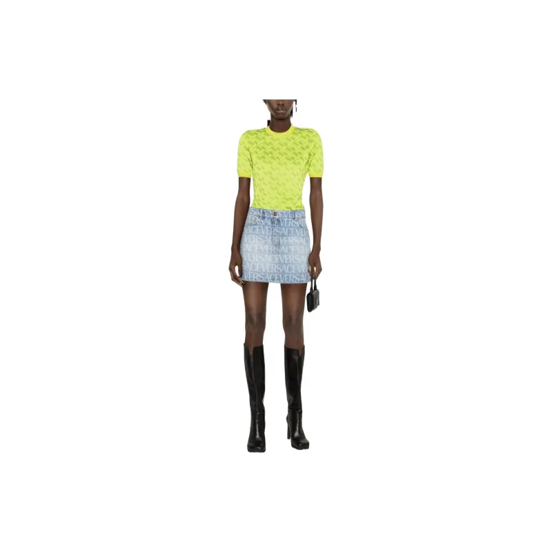 VERSACE La Greca print Top-1