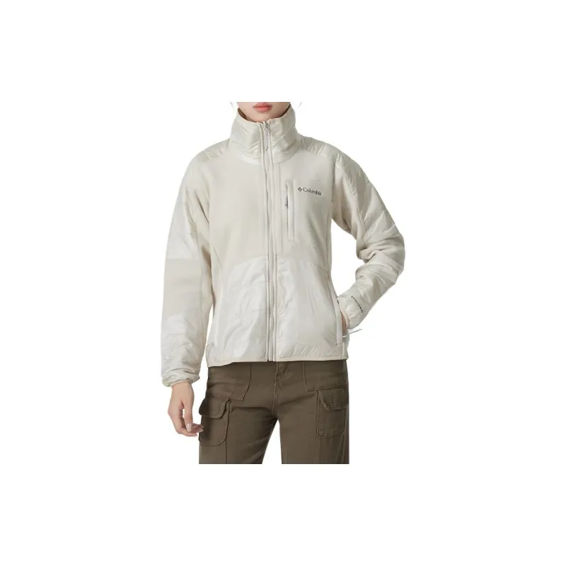 Columbia Waterproof And Windproof To Keep Warm Windbreaker Jacket Women's Beige-4