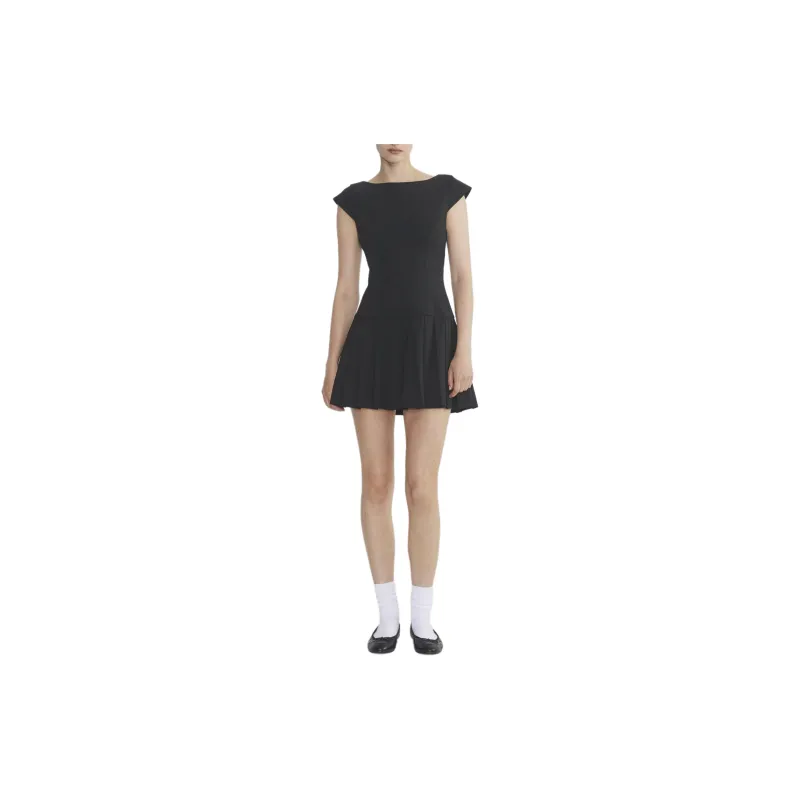 ARITZIA FW24 Sunday Best Palette Dress Short-Sleeved Dresses Women's BLACK/Black-2
