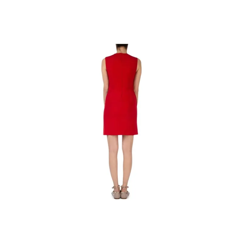 Valentino Sleeveless Dress Women's Red-3