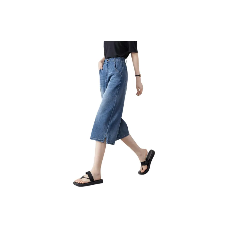Mo Han Yi Mei Jeans Women's Vintage Blue-2