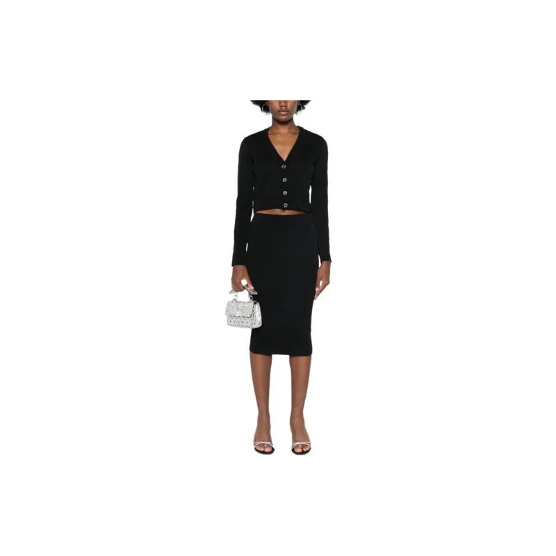 PINKO Love Birds Monogram Jacquard Pencil Skirt-2
