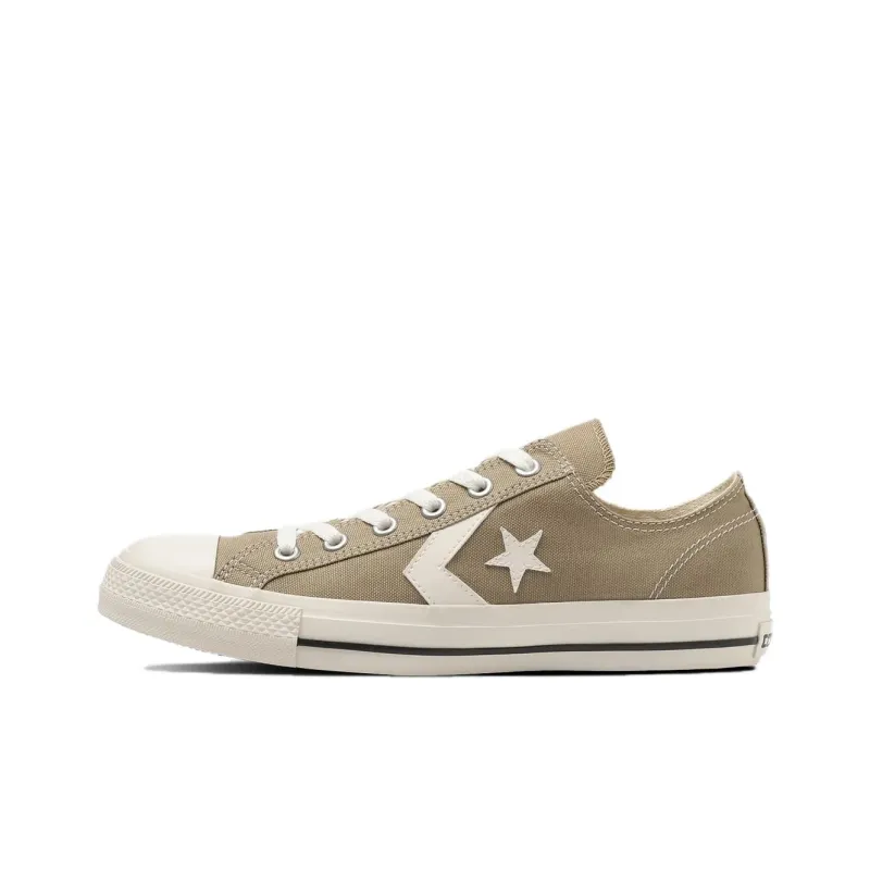 Converse Anti Slip Wear Resistant Low Top Canvas Shoes Unisex Beige-0