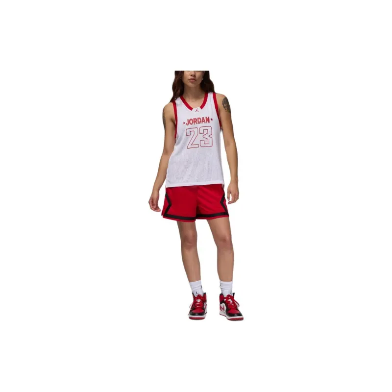 Jordan Tank Tops Women's White/Sports Red-2