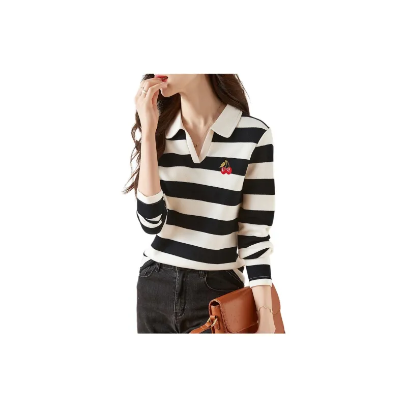 Mo Han Yi Mei Polo Shirt Women's Black-1