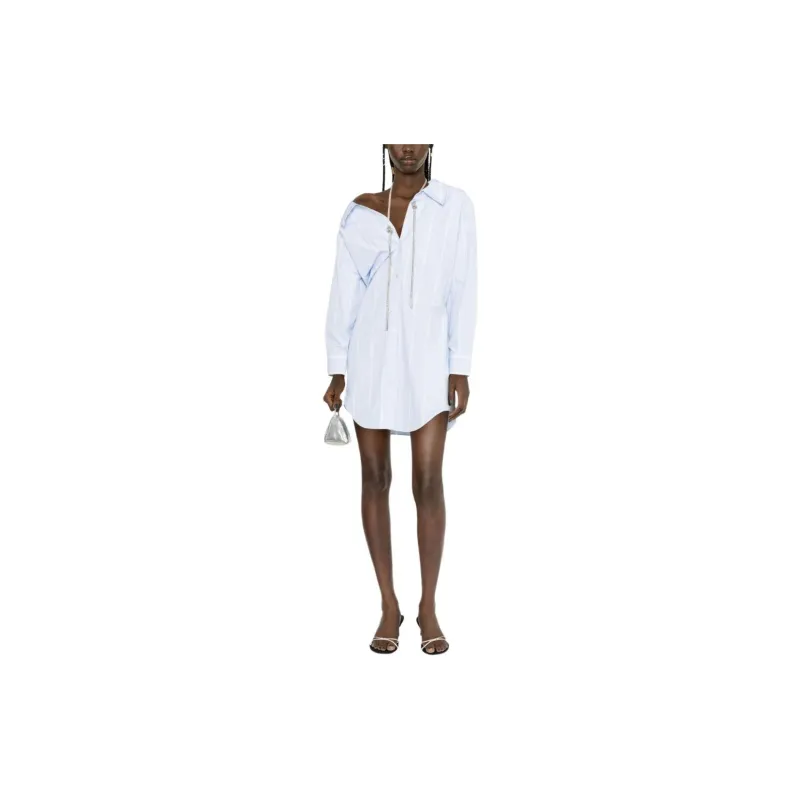 Alexander Wang Off Shoulder Shirt Dress-4