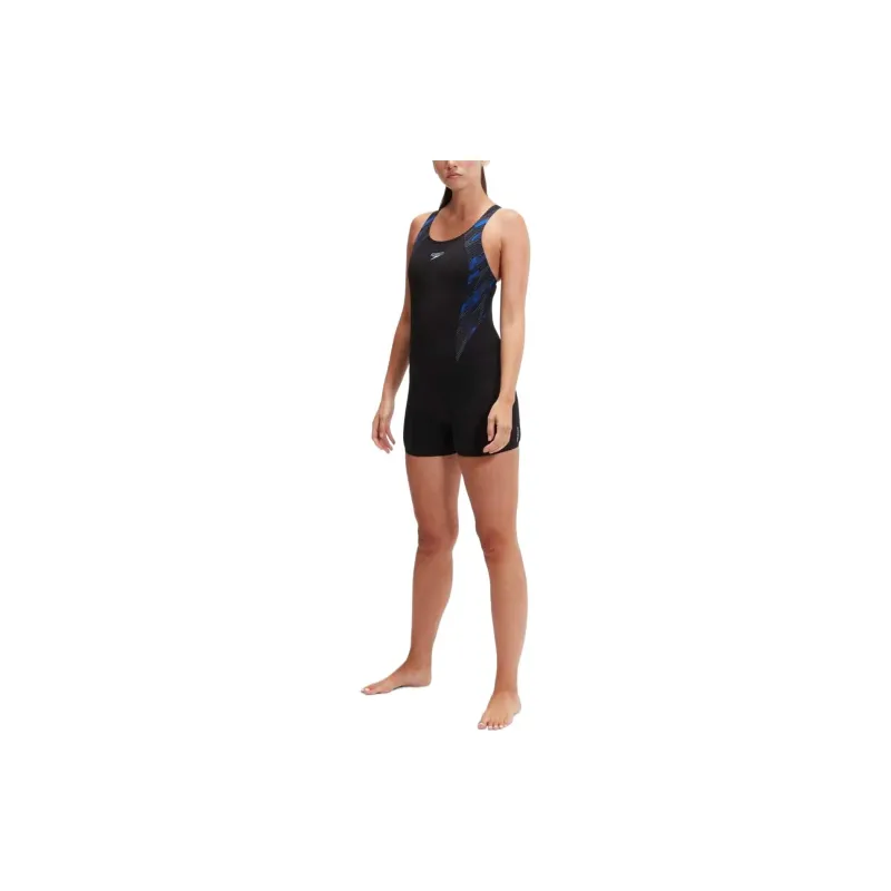 Speedo Women's HyperBoom Legsuit One-piece Swimsuit Women's Black-5