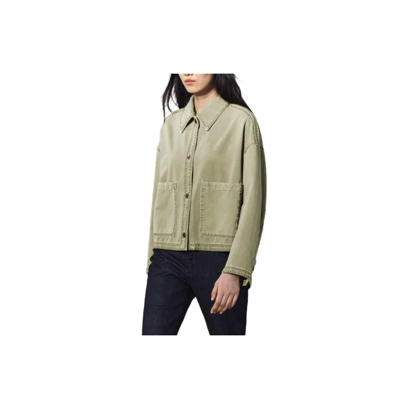 ZARA ZW Series Jackets Coats Women's Gray-3