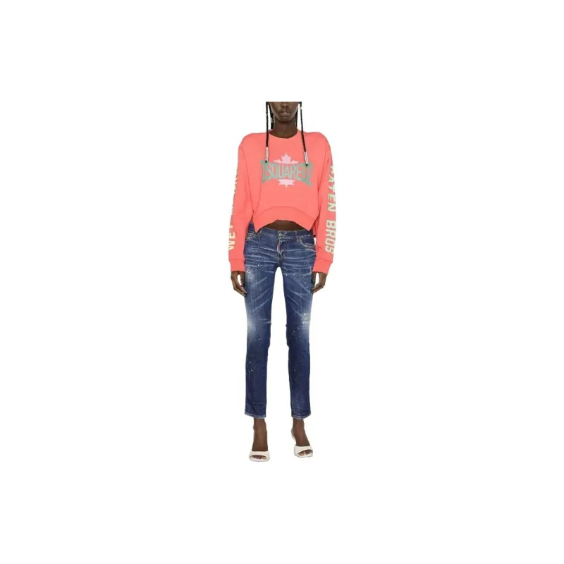 DSQUARED 2 Paint Splatter Effect Cropped Jeans-3