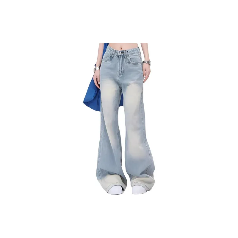 YINLEI Jeans Women's Washed Blue-3
