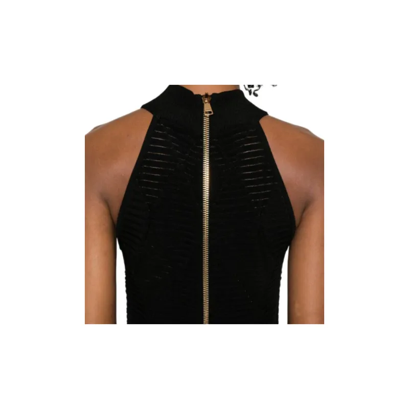 BALMAIN Diamond jacquard Midi Dress-4