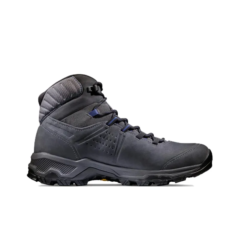 MAMMUT Mercury 4 Anti Slip Wear Resistant Mid Top Hiking Shoes Men's Gray Blue-1
