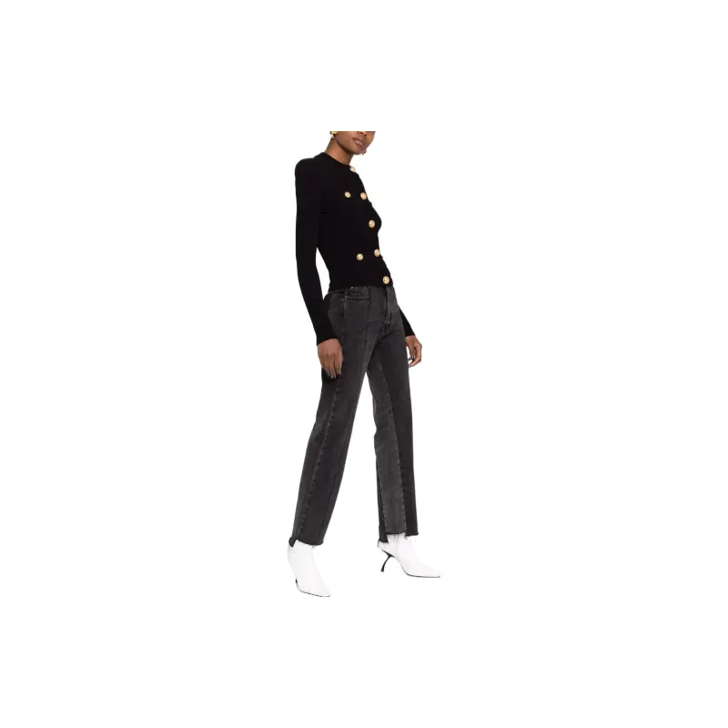 BALMAIN Button embellished Ribbed Cardigan-4
