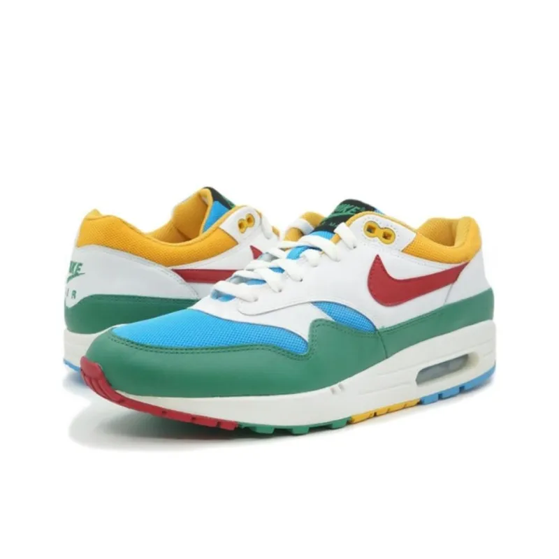 Nike Air Max 1 Anti-Slip Wear-Resistant Low-Top Casual Shoes Women's White-3