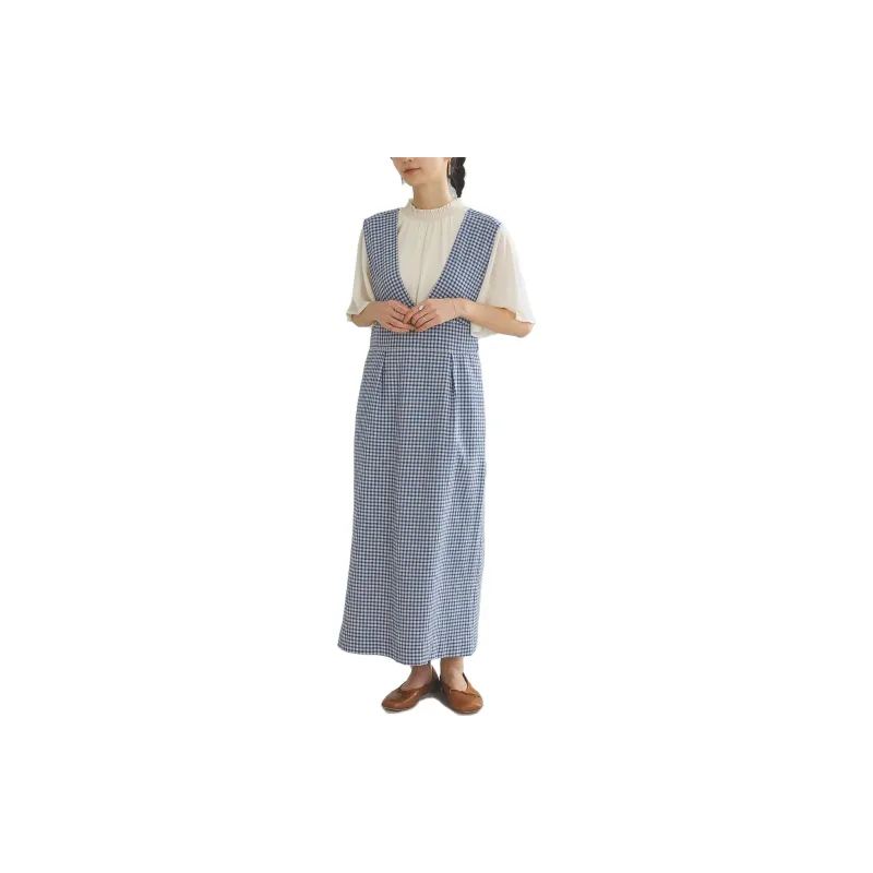 Beams Sleeveless Dresses Women's Marine Blue-2