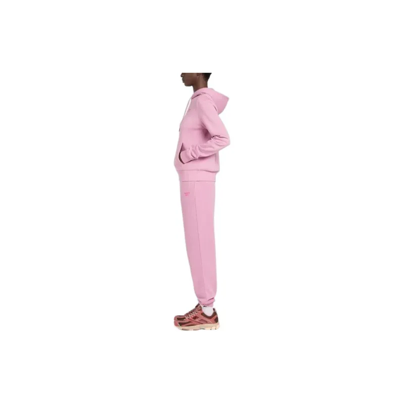 Reebok Identity Small Logo French Terry Hoodie Sweatshirt Women's Pink Jasmine-3