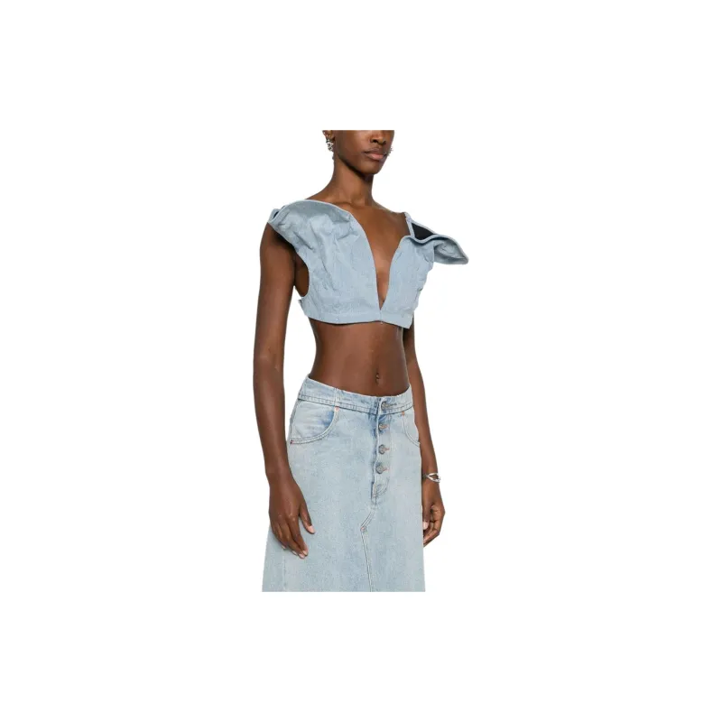 Y/Project Denim Crop Top-1