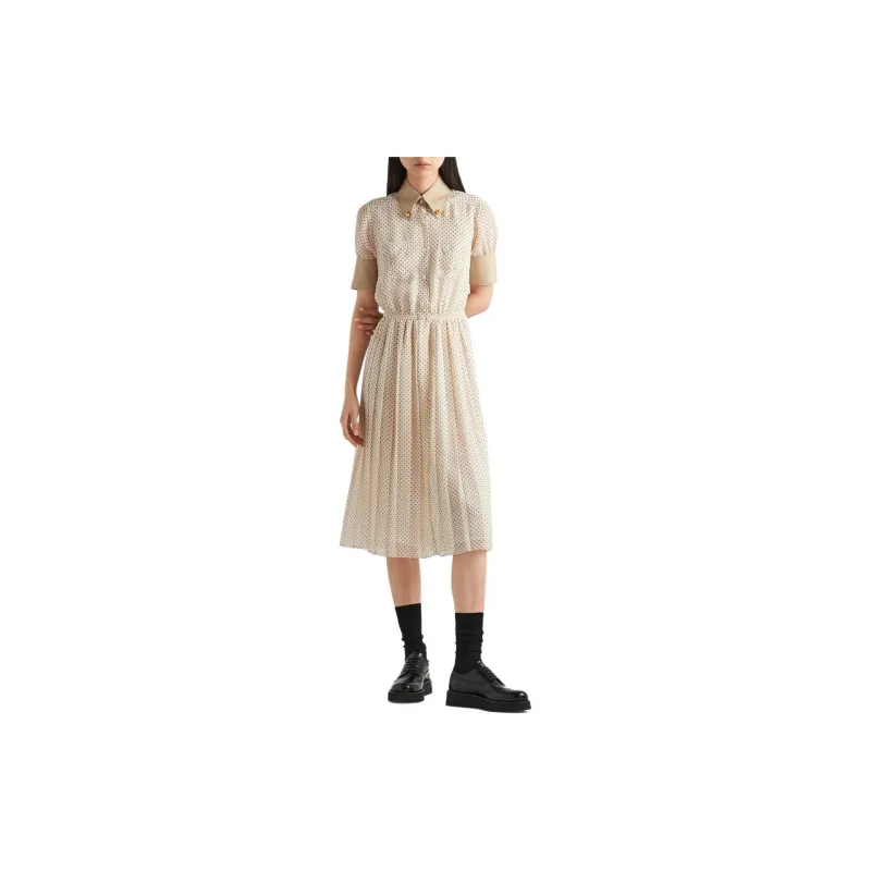 PRADA Polka-dot Print Midi Dress-1
