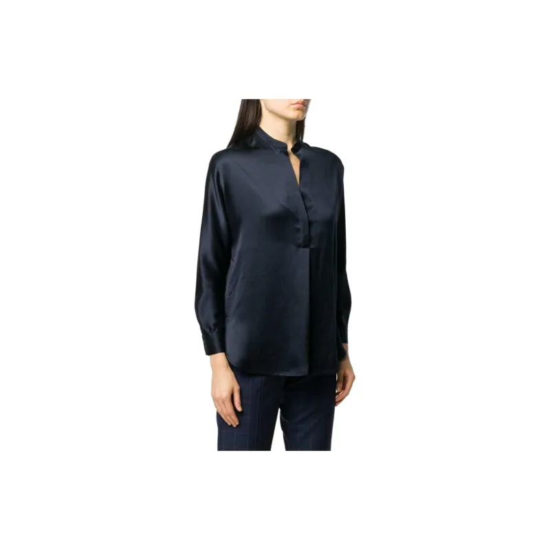 VINCE Long sleeved Open Front Blouse-3