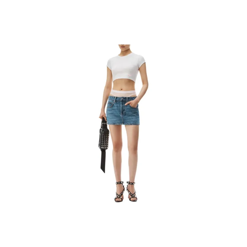 Alexander Wang Prestyle Hotfix Layered Mini Skirt-1