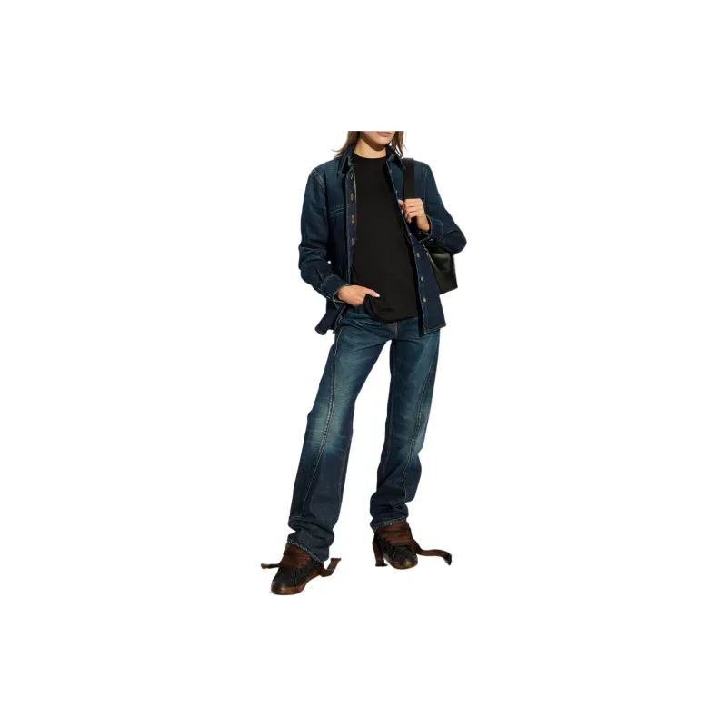 Ferragamo High Waisted Straight Leg Jeans-1