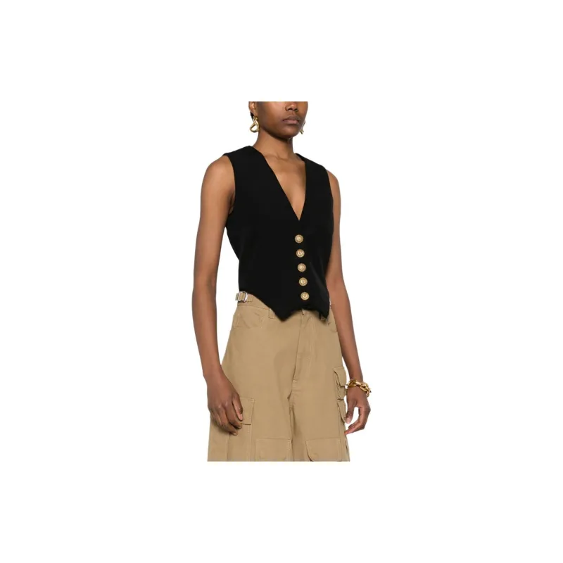 BALMAIN V Neck Sleeveless Gilet-3